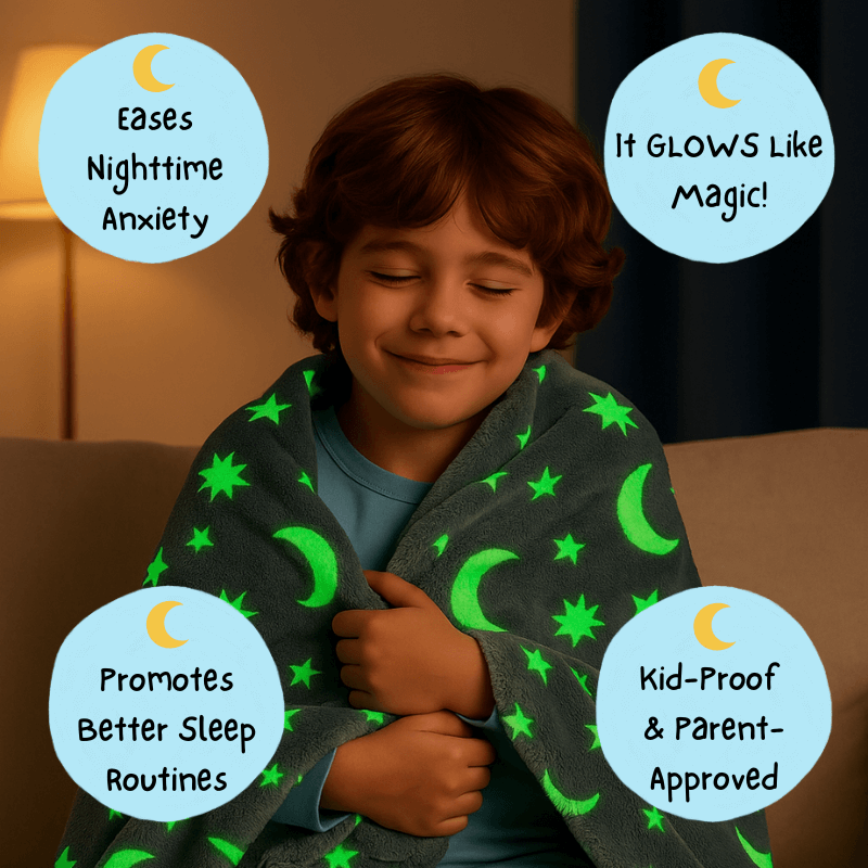 Luna™ Glow in the Dark Blanket for Kids with Anxiety and Struggles
